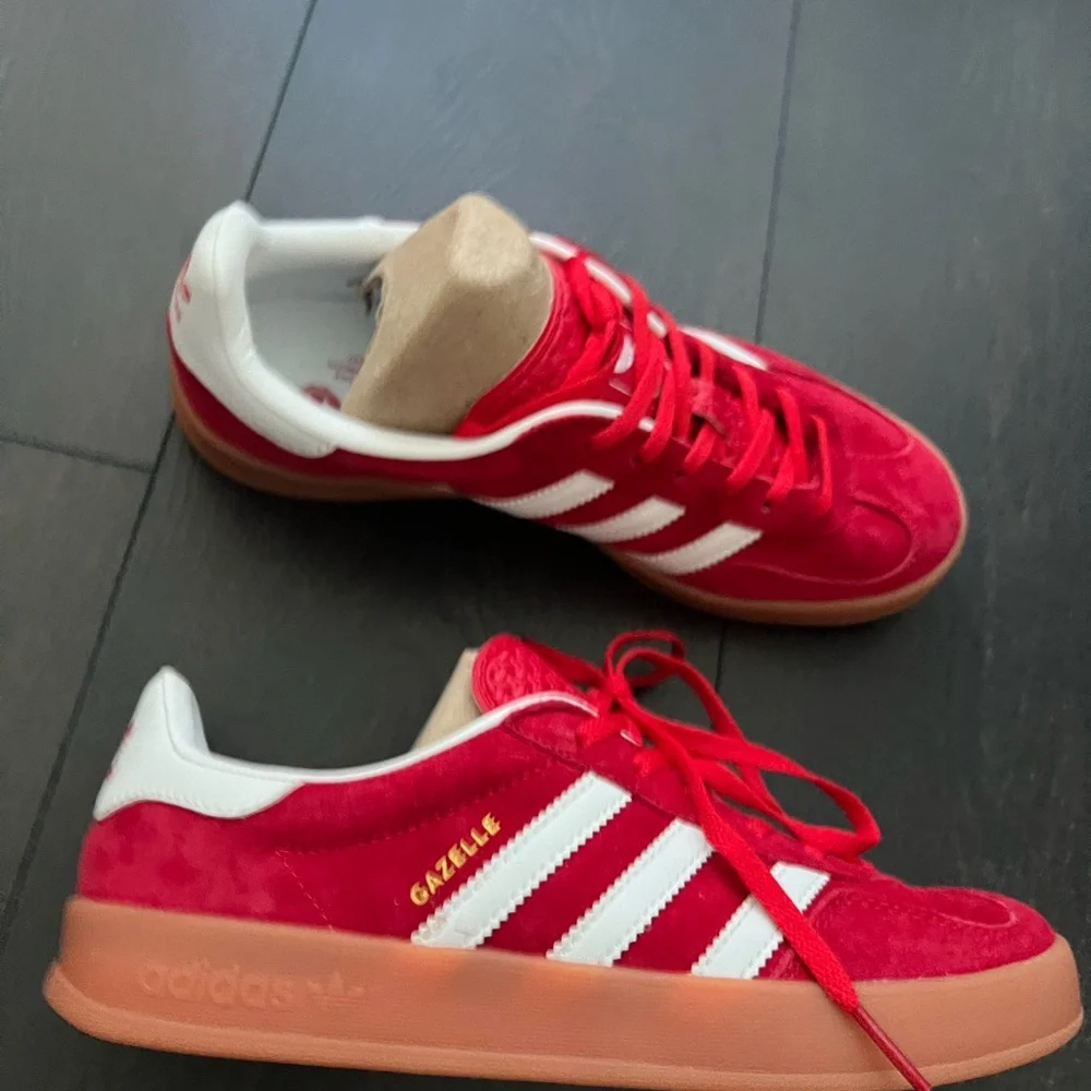 Adidas Red and White Athletic Shoes - Picture 2 of 4